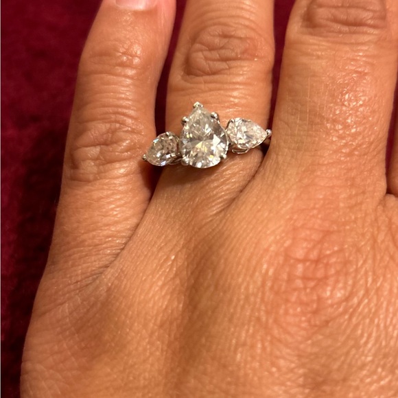 3.0 ct 14k white gold engagement ring VVS1 - Picture 5 of 10